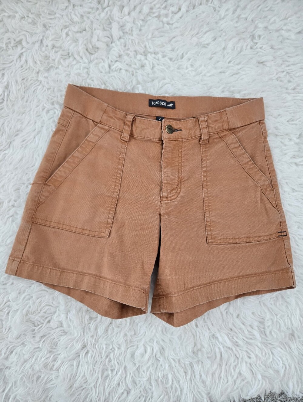 Toad&Co Earthworks Camp Shorts Organic Cotton. Size 2